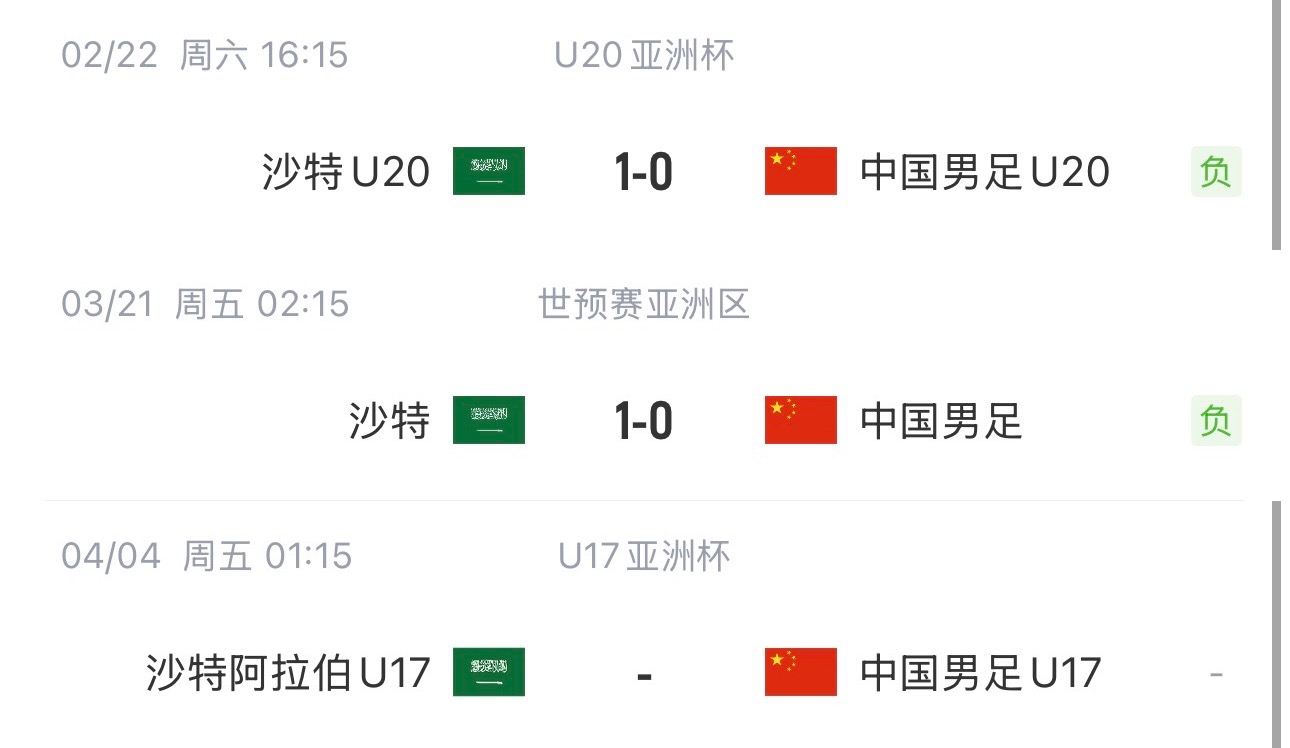 國字號三遇沙特！國少U17亞洲杯首戰(zhàn)對陣沙特，此前國足&國青均負